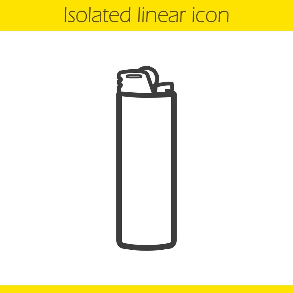 icône linéaire plus légère. illustration de la ligne mince. symbole de contour de briquet à gaz jetable. dessin de contour isolé de vecteur