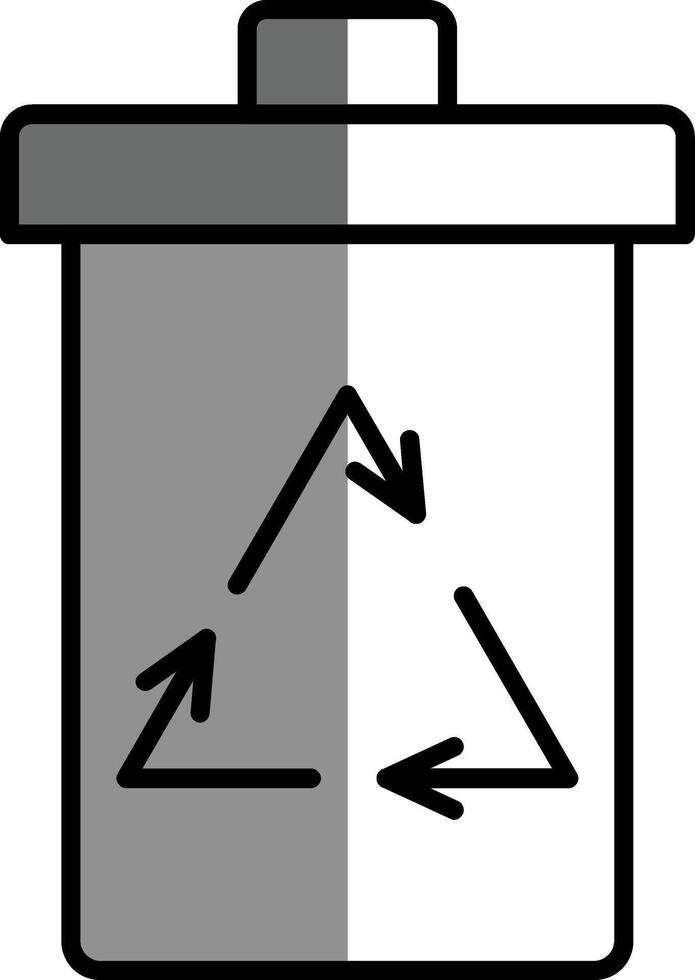 recycler poubelle rempli moitié Couper icône vecteur