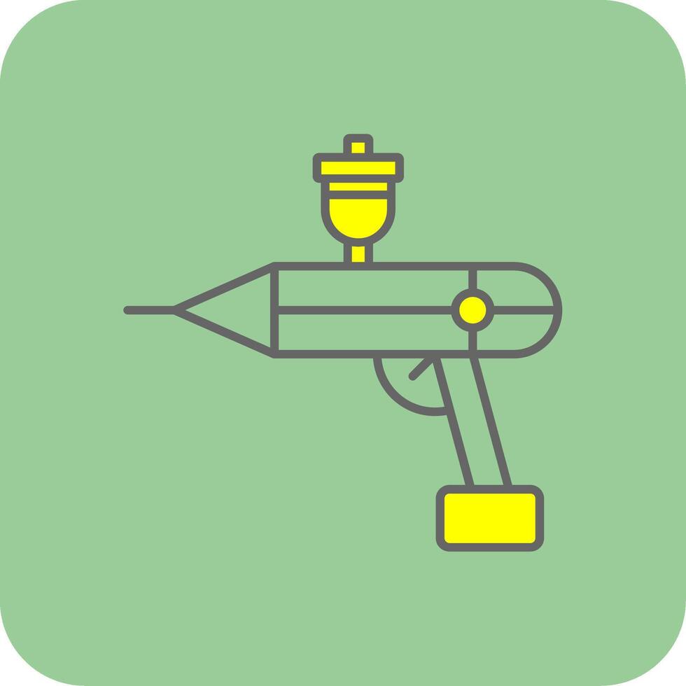 aérographe rempli Jaune icône vecteur