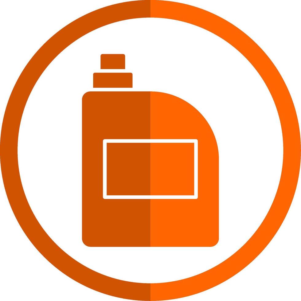 eau de Javel glyphe Orange cercle icône vecteur