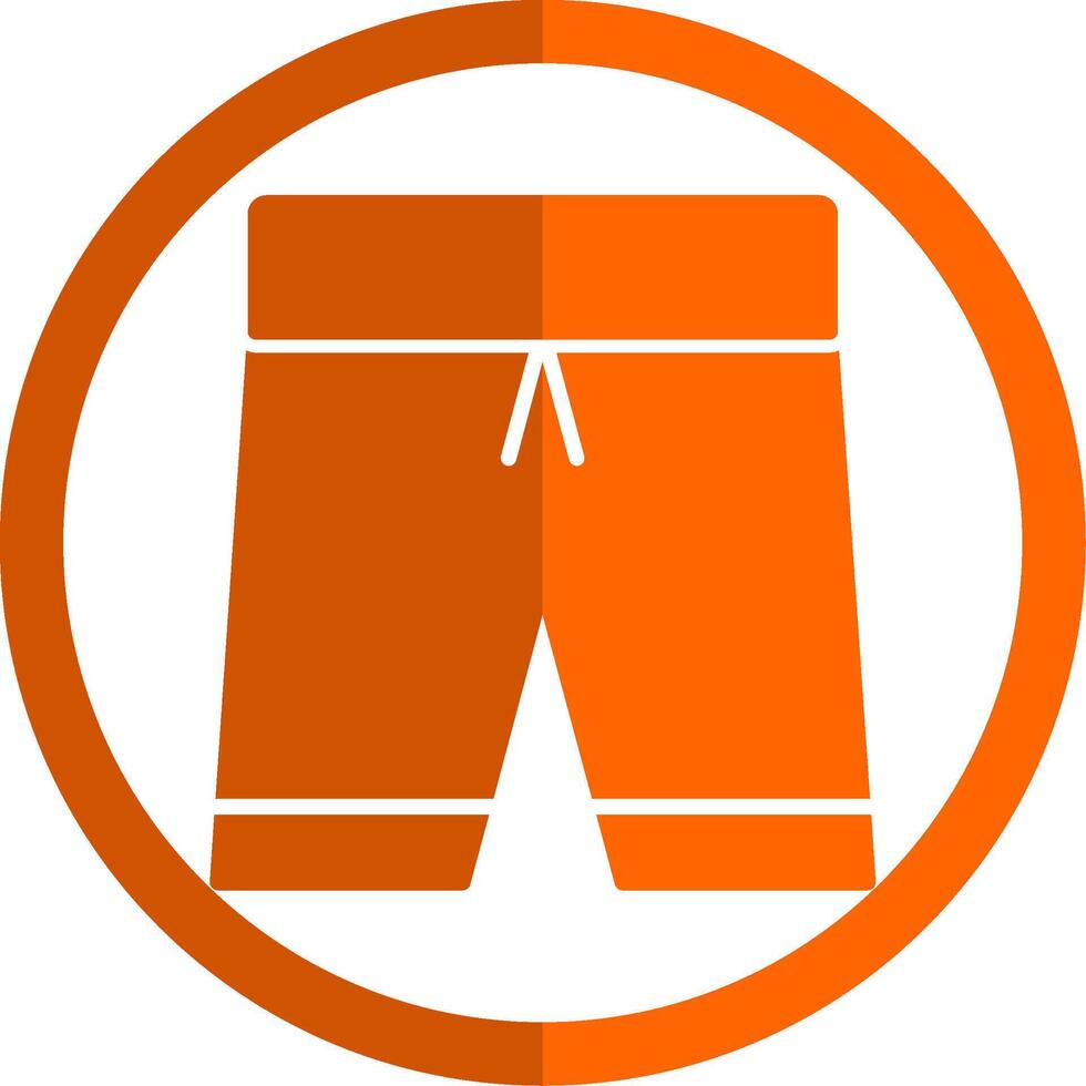 Football short glyphe Orange cercle icône vecteur