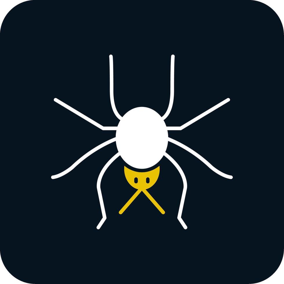 icône de deux couleurs de glyphe d'araignée vecteur