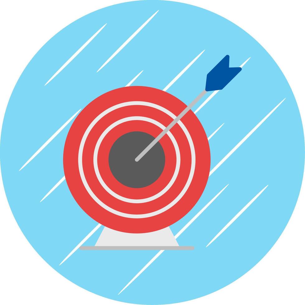 objectif plat bleu cercle icône vecteur