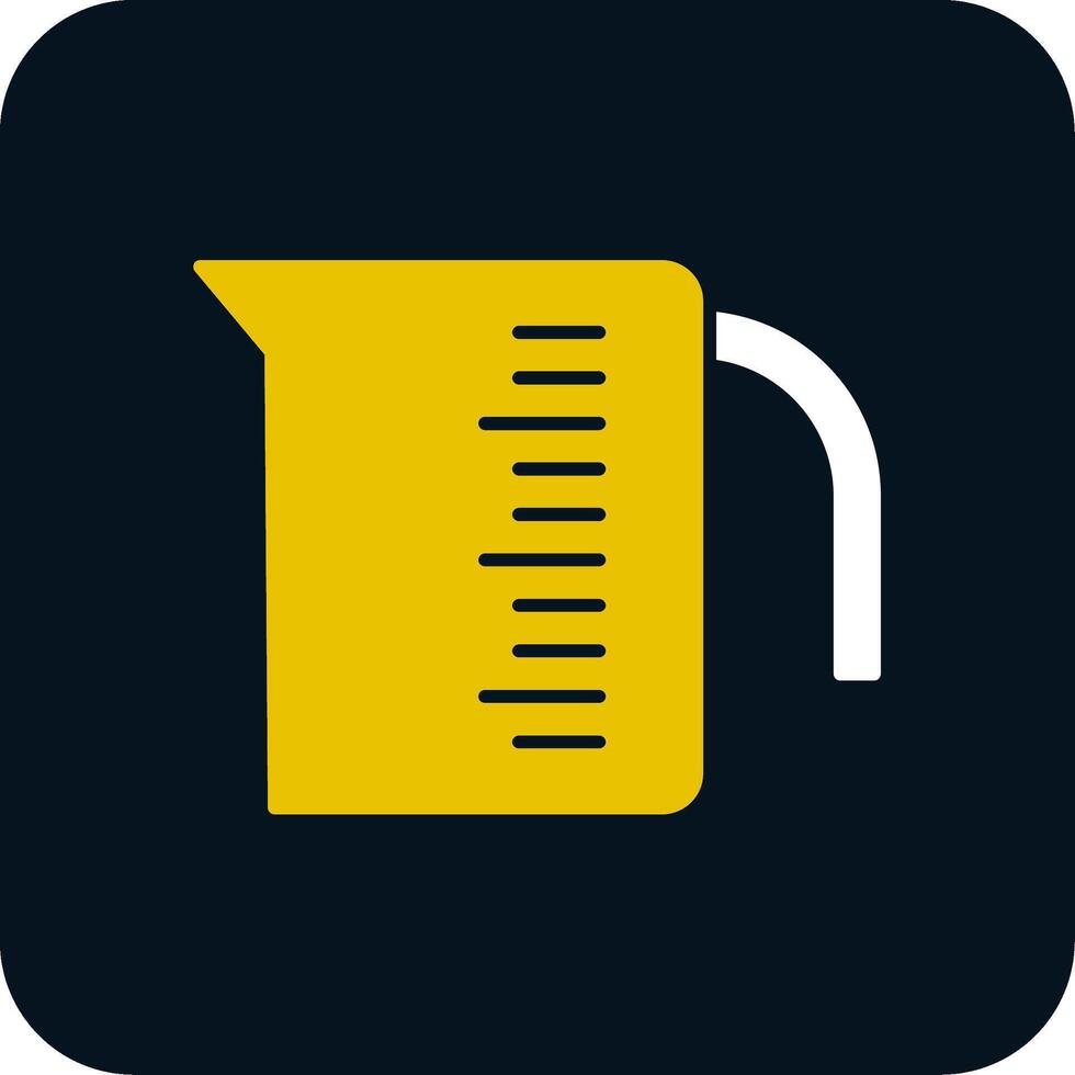 icône de deux couleurs de glyphe de tasse à mesurer vecteur