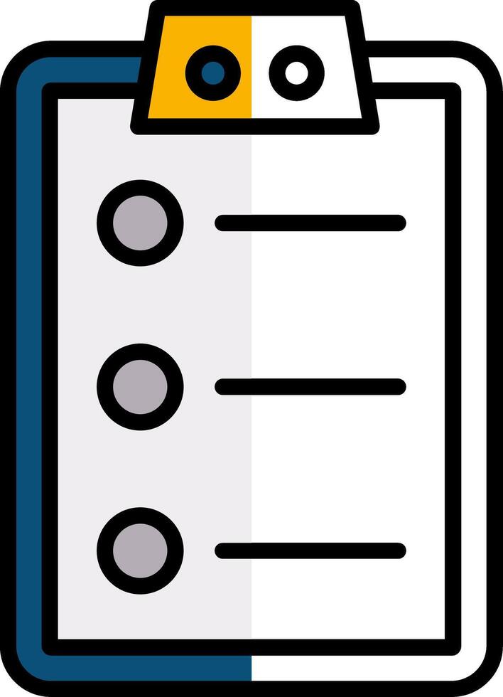 à faire liste rempli moitié Couper icône vecteur