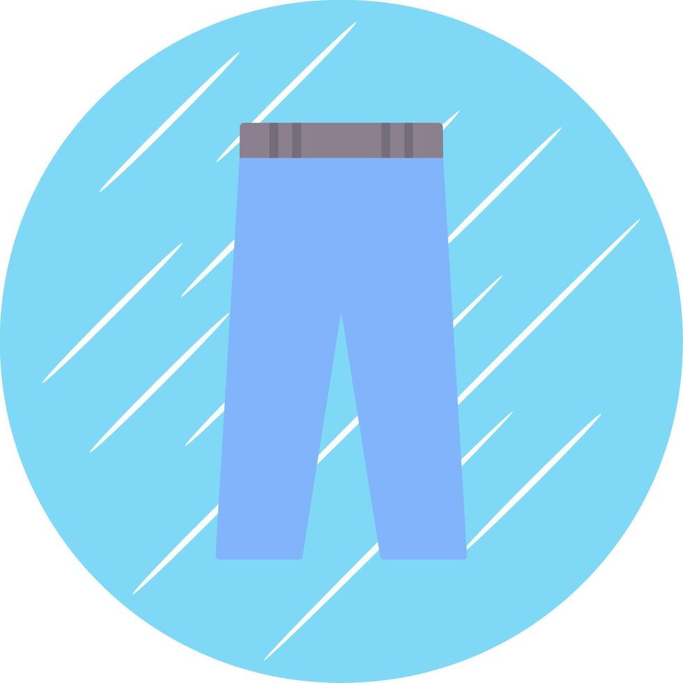 pantalon plat bleu cercle icône vecteur