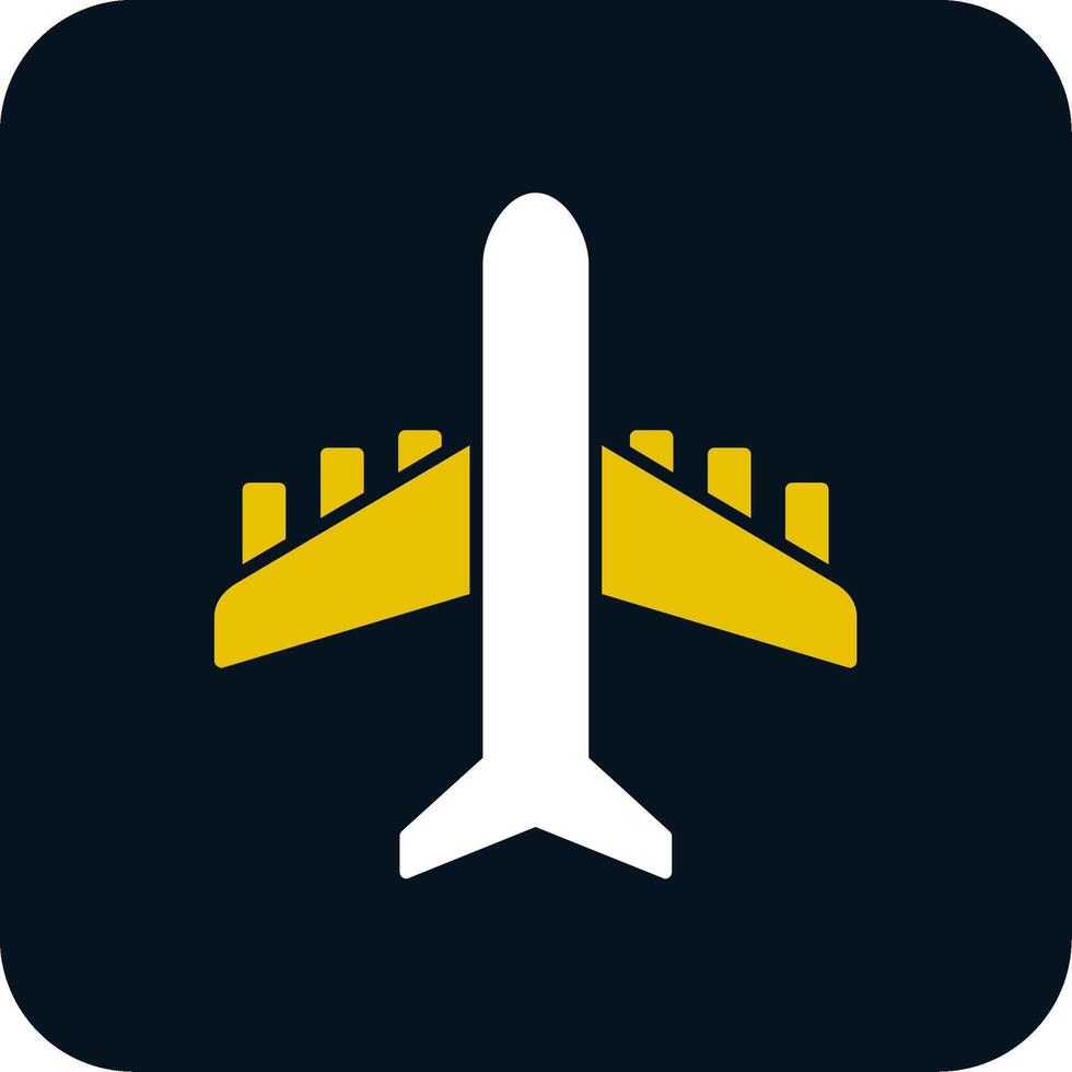 icône de deux couleurs de glyphe d'avion vecteur