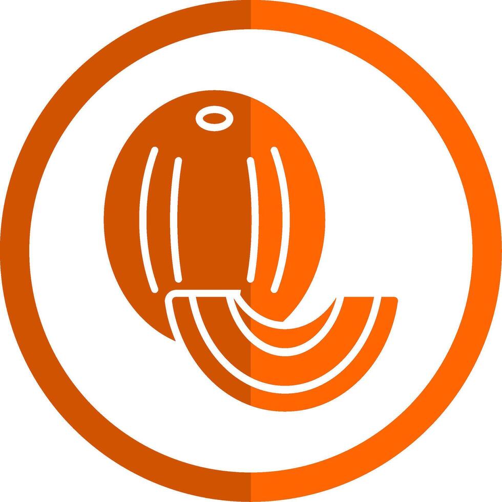 miellat melon glyphe Orange cercle icône vecteur