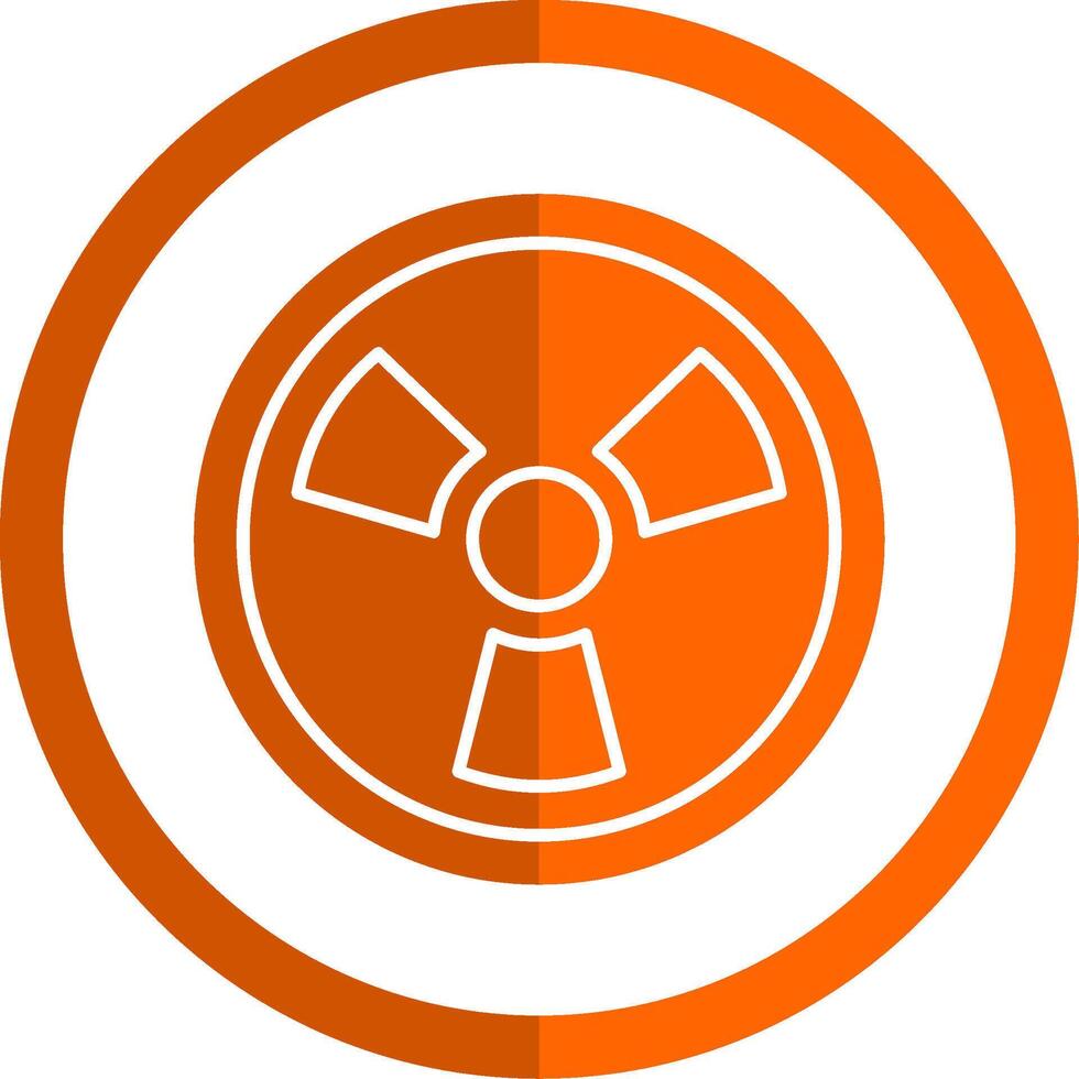 nucléaire glyphe Orange cercle icône vecteur