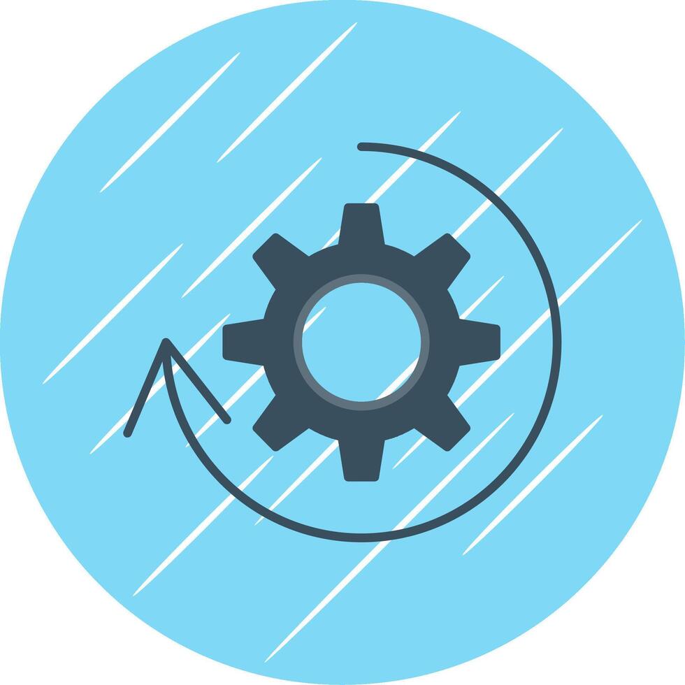 processus plat bleu cercle icône vecteur