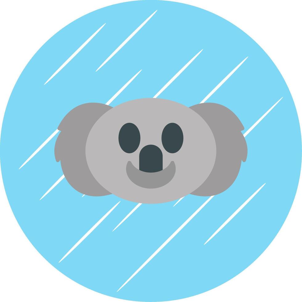 koala plat bleu cercle icône vecteur