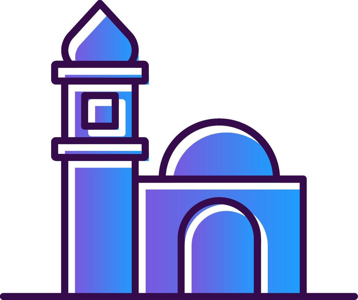 mosquée pente rempli icône vecteur