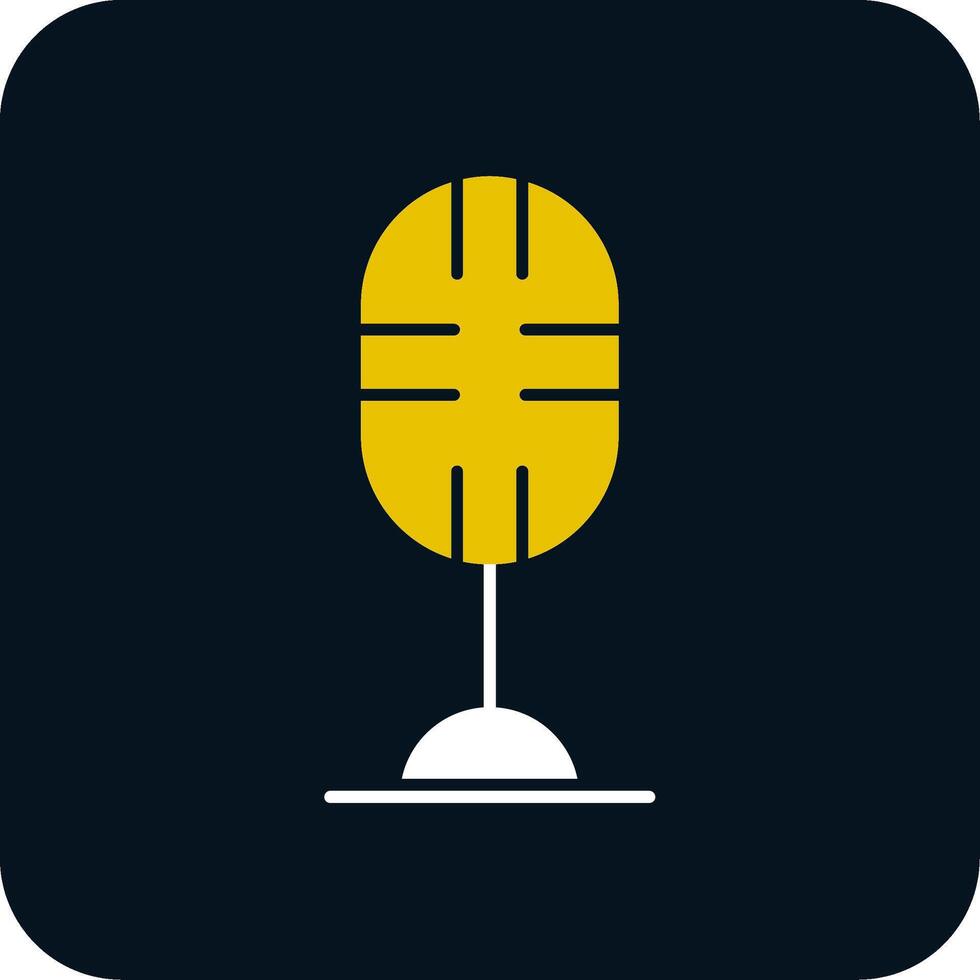 icône de deux couleurs de glyphe de microphone vecteur