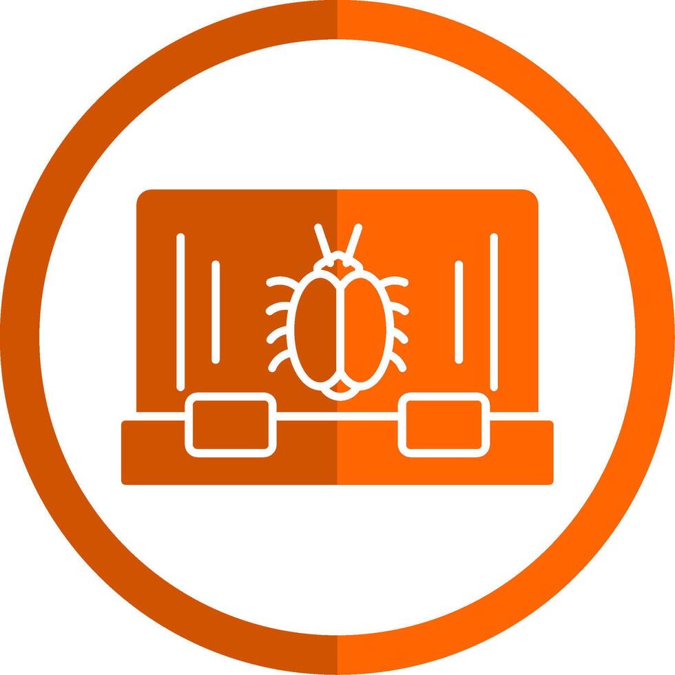 portable glyphe Orange cercle icône vecteur