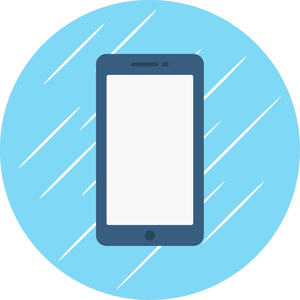 mobile téléphone plat bleu cercle icône vecteur