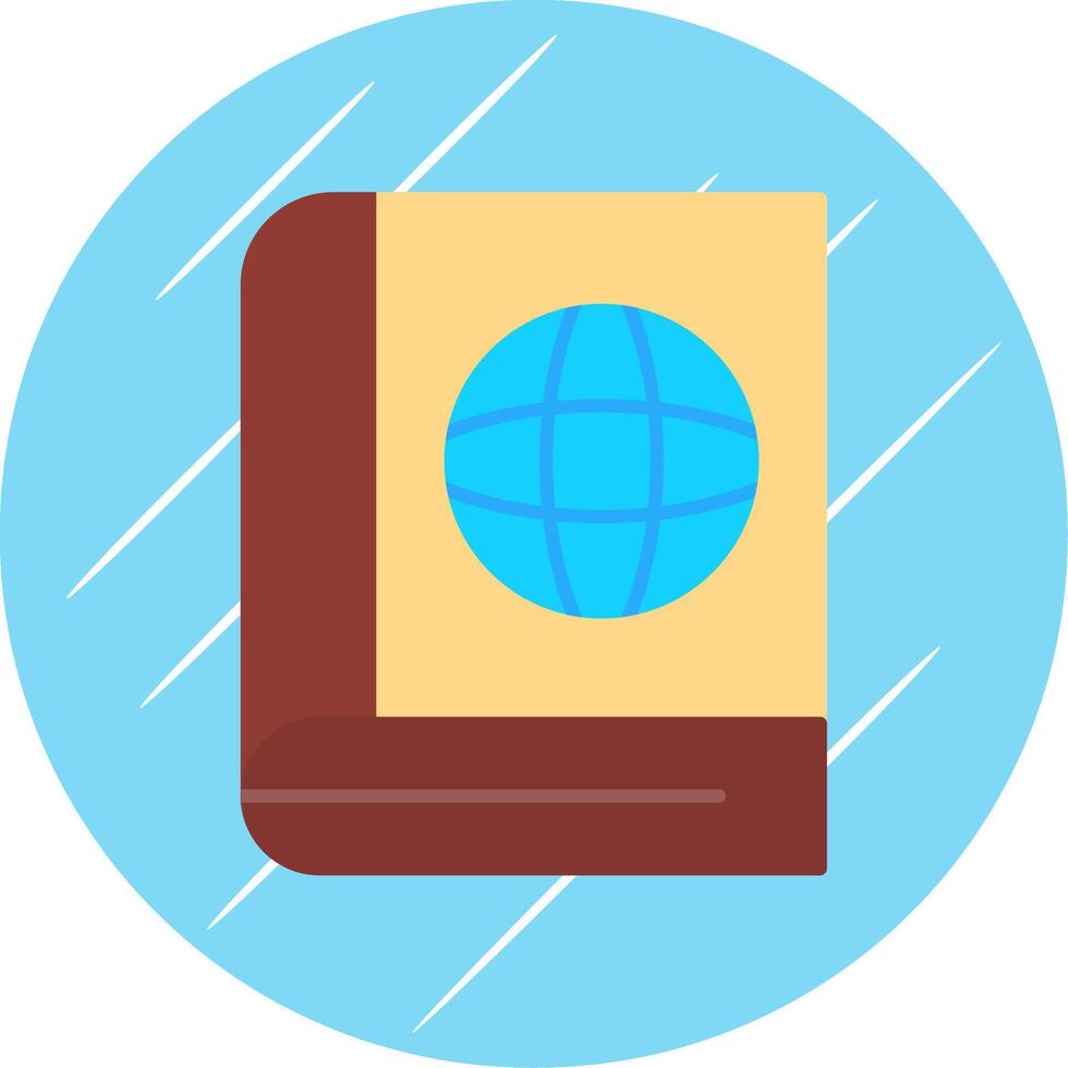 encyclopédie plat bleu cercle icône vecteur