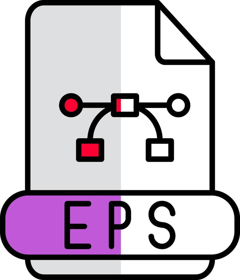 eps rempli moitié Couper icône vecteur