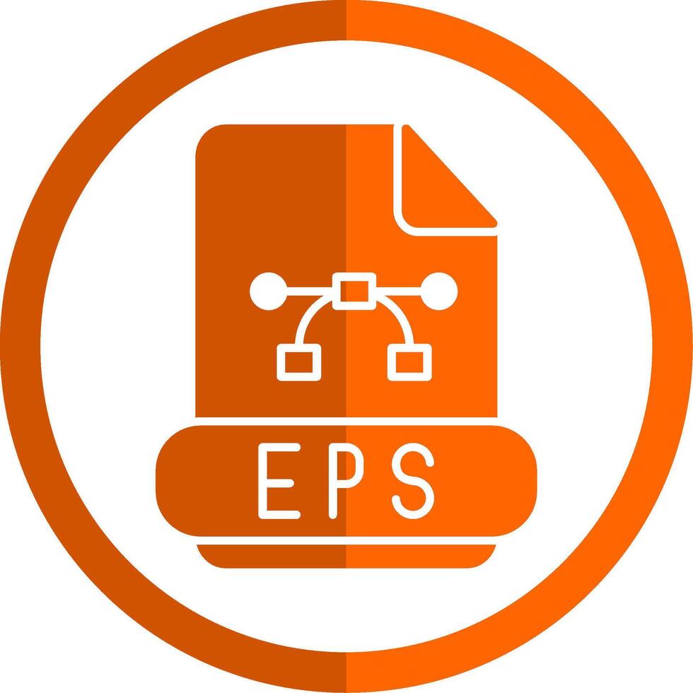 eps glyphe Orange cercle icône vecteur