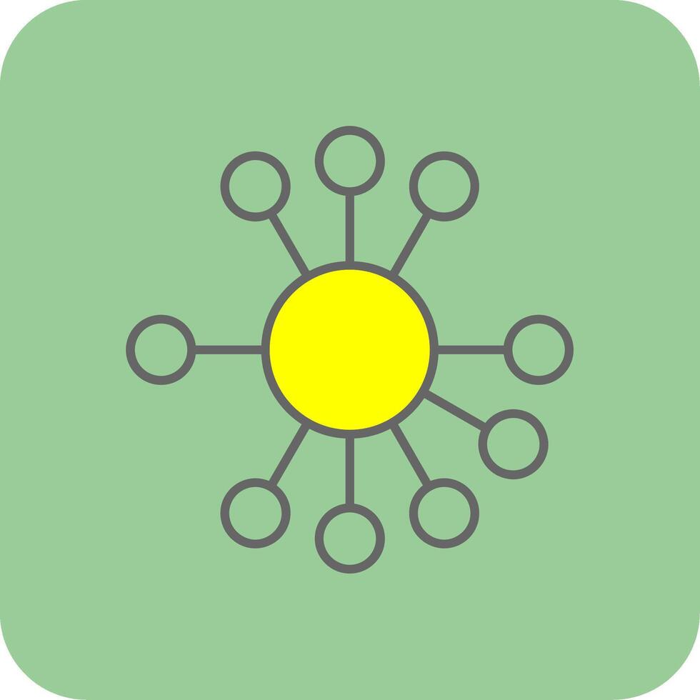 diagramme rempli Jaune icône vecteur