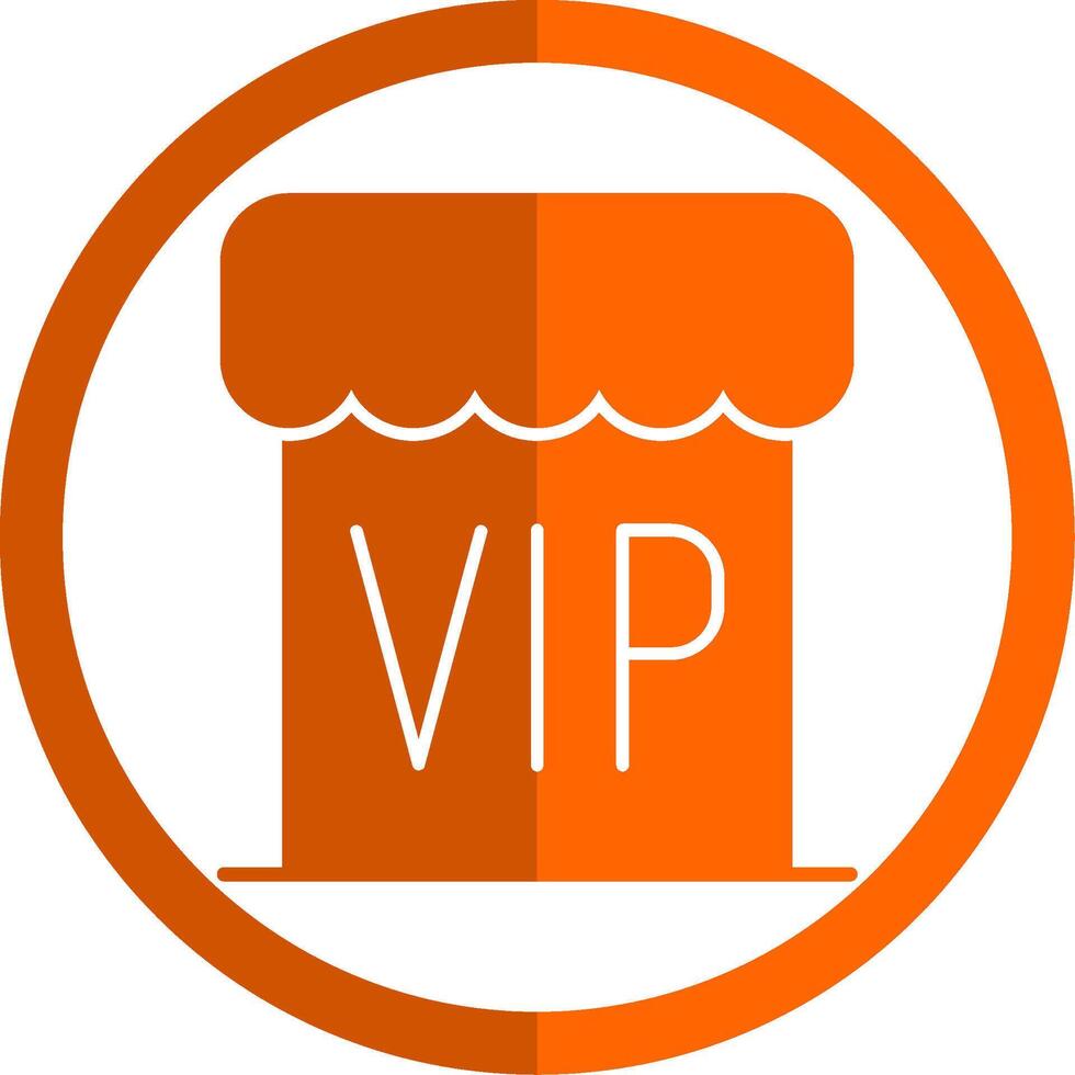 VIP glyphe Orange cercle icône vecteur