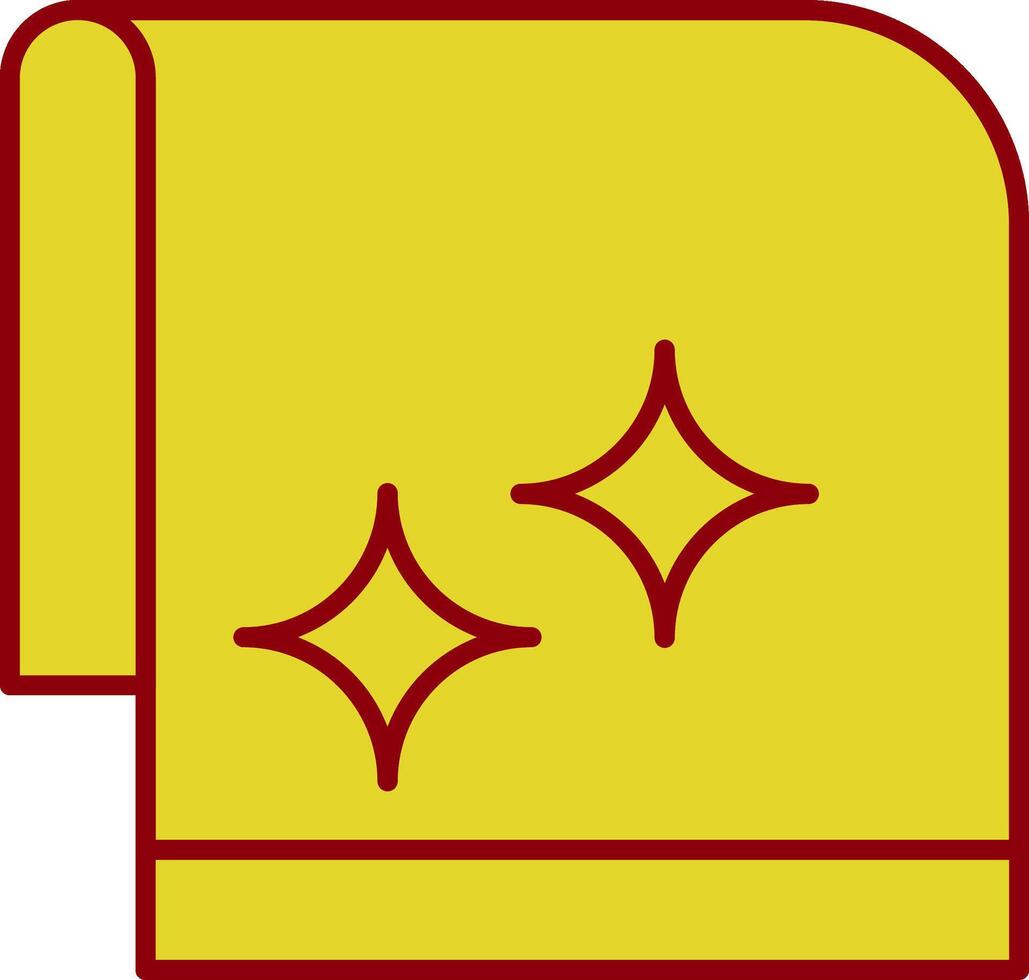 icône de deux couleurs de ligne de serviette vecteur