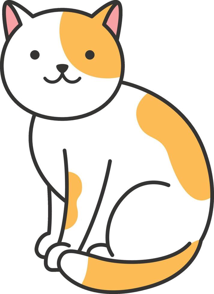 dessin animé mignon chat vecteur