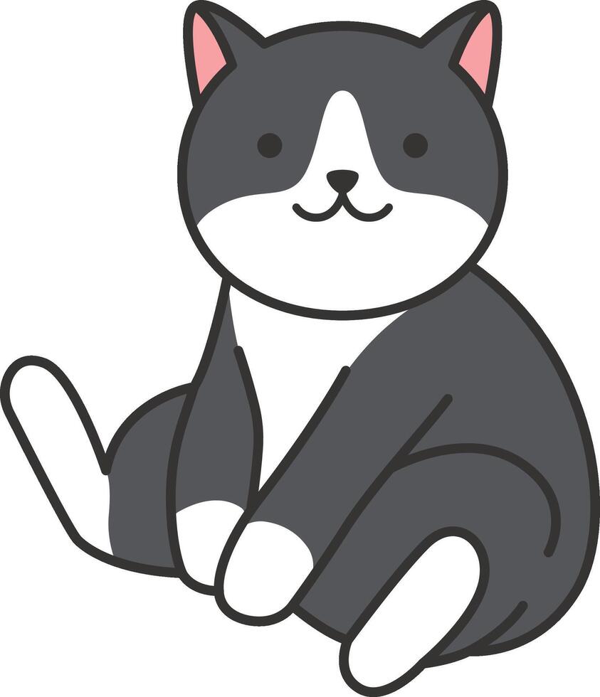 dessin animé mignon chat vecteur