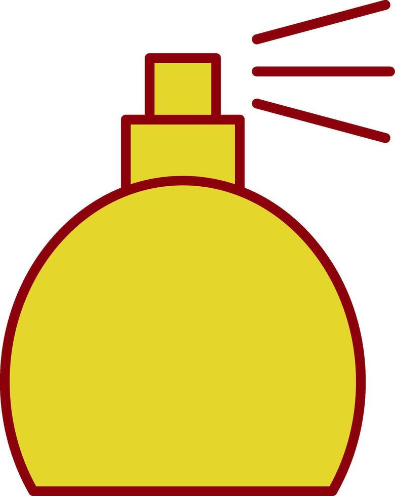 parfum bouteille ligne deux Couleur icône vecteur