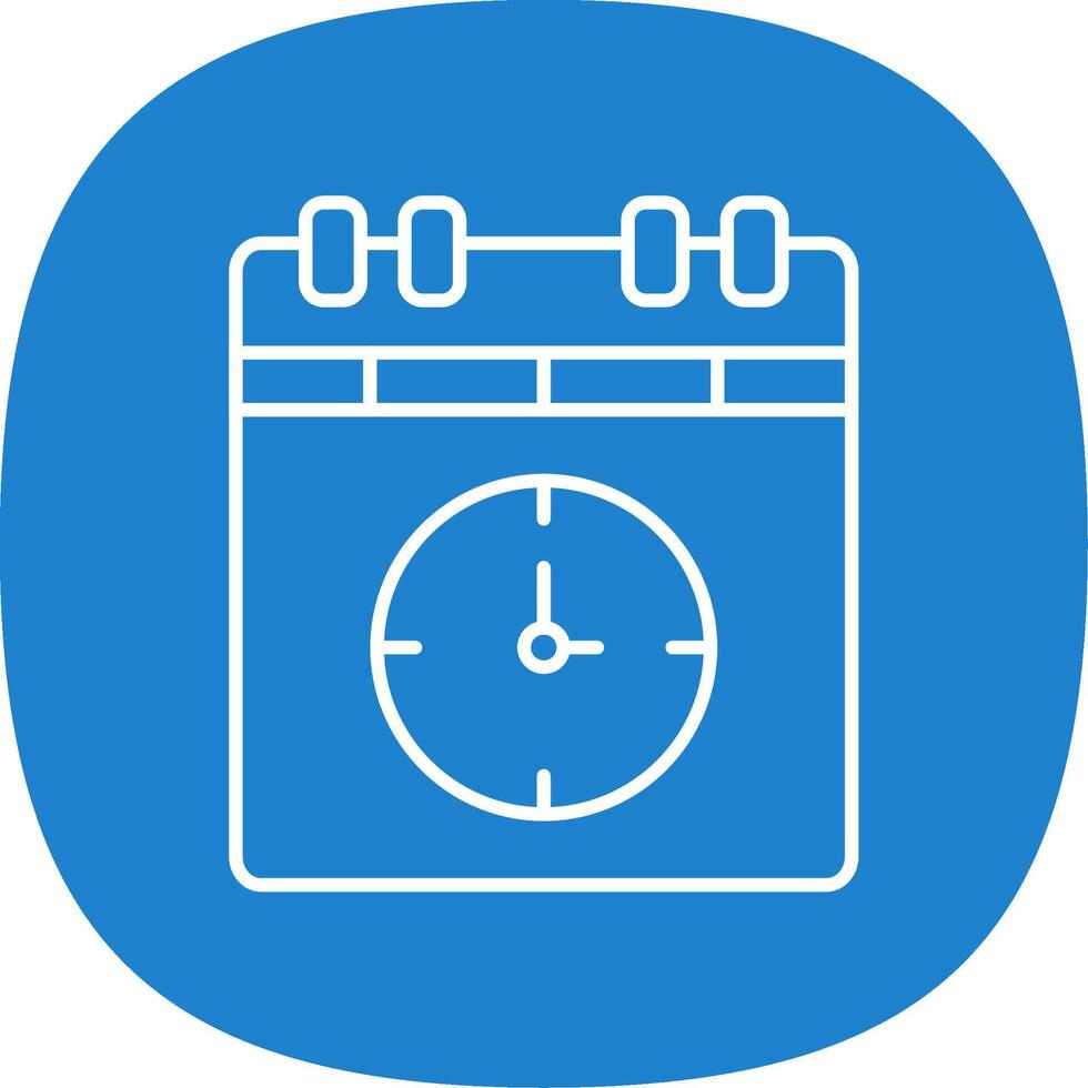 date limite ligne courbe icône vecteur