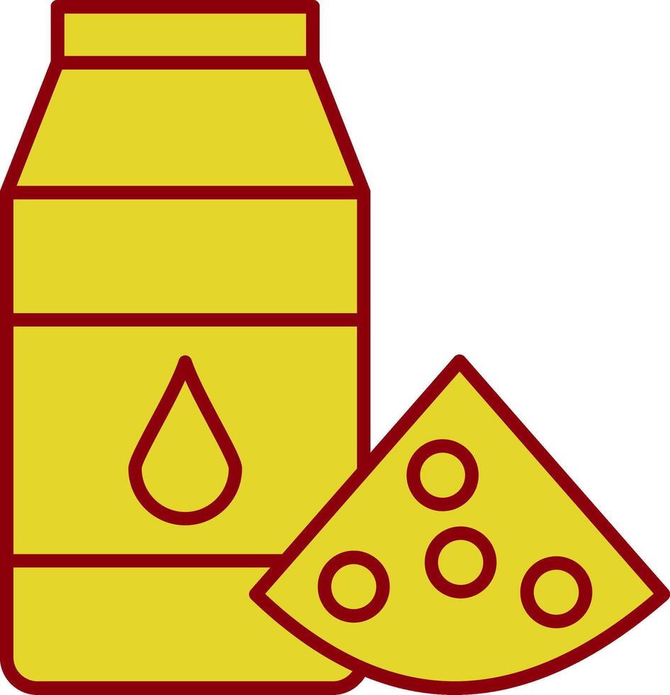 laitier des produits ligne deux Couleur icône vecteur