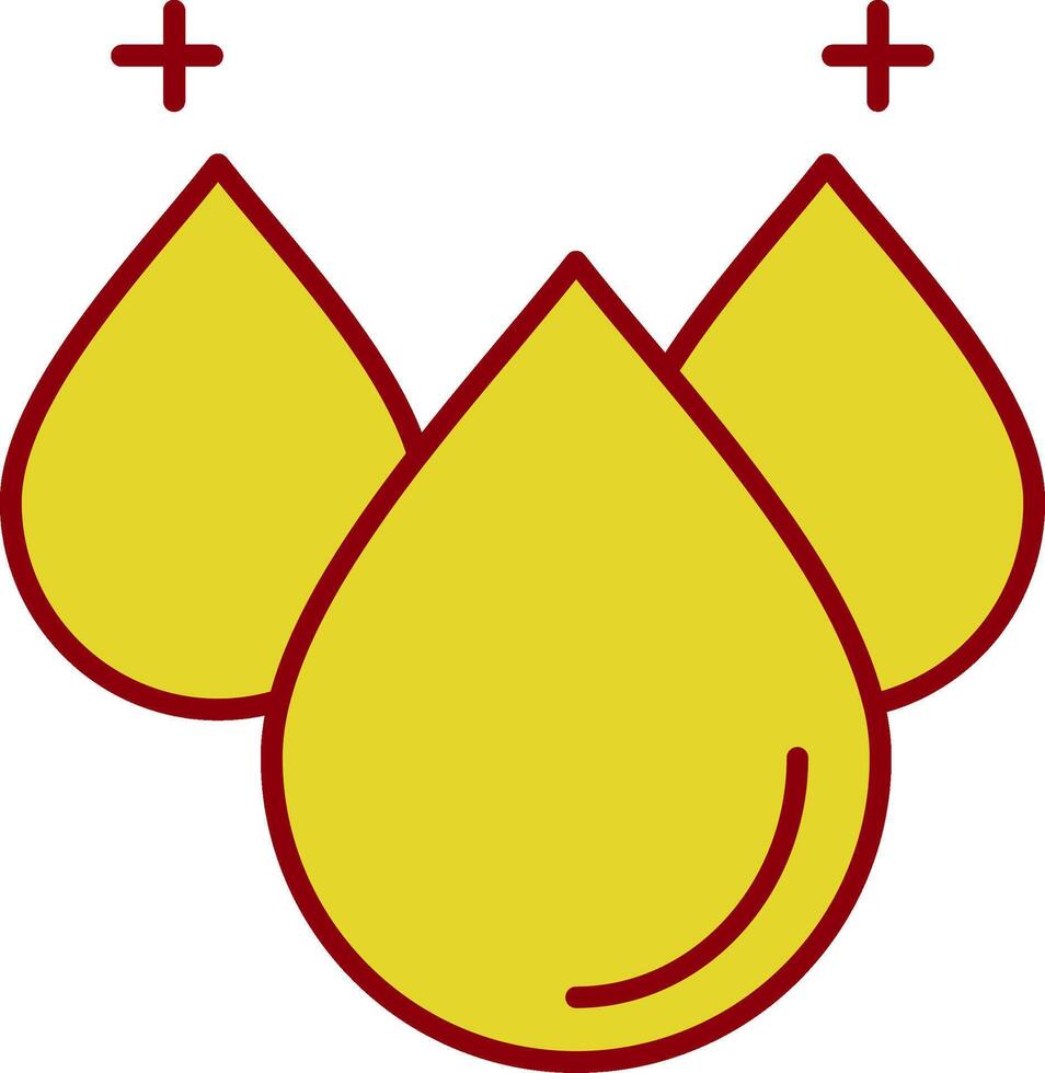 icône de deux couleurs de ligne de sang vecteur