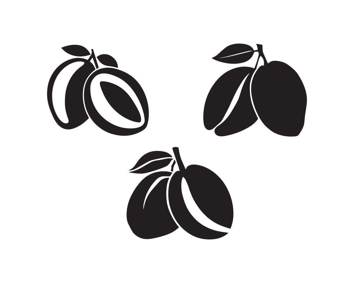 mangue silhouette icône graphique logo conception vecteur