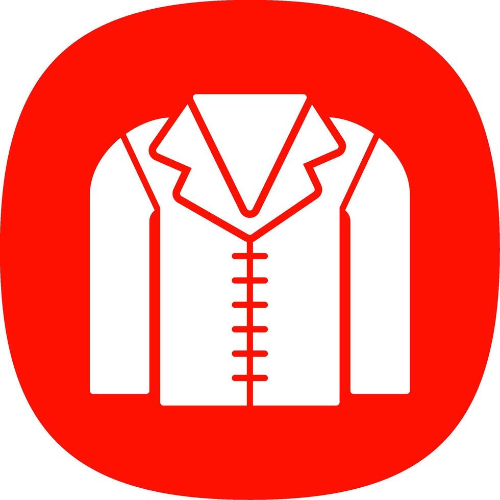 manteau glyphe courbe icône vecteur