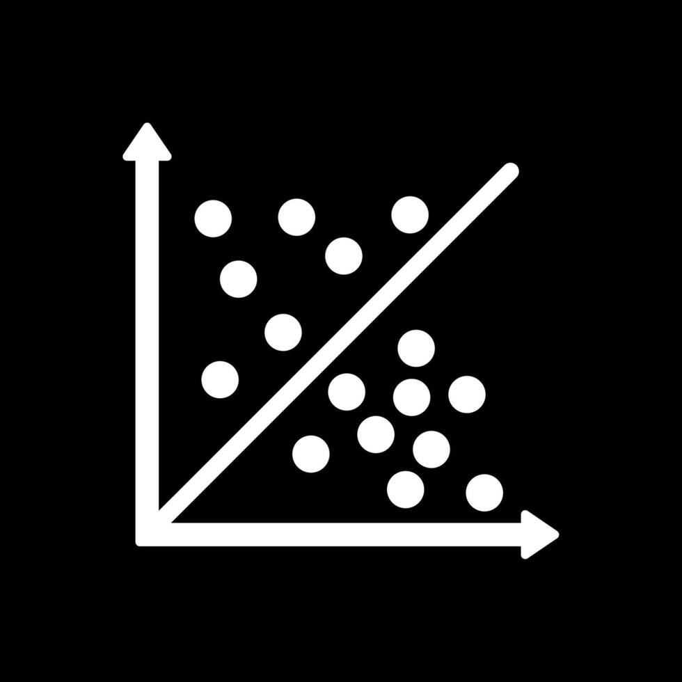 dispersion graphique glyphe inversé icône vecteur