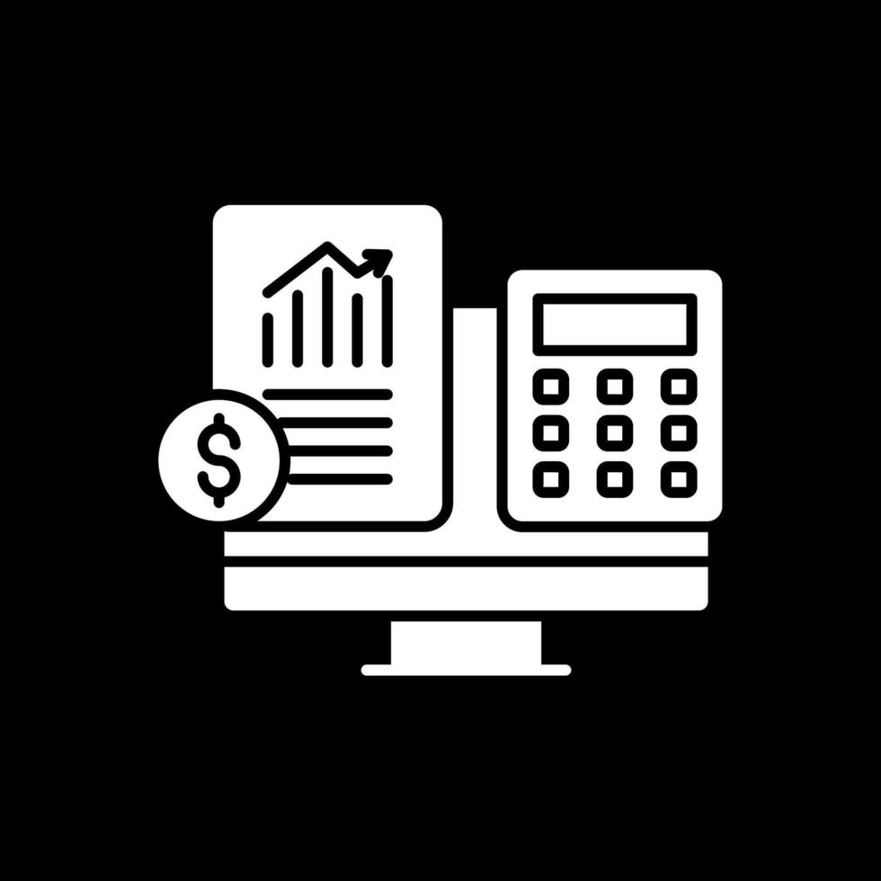 icône inversée de glyphe de comptable vecteur