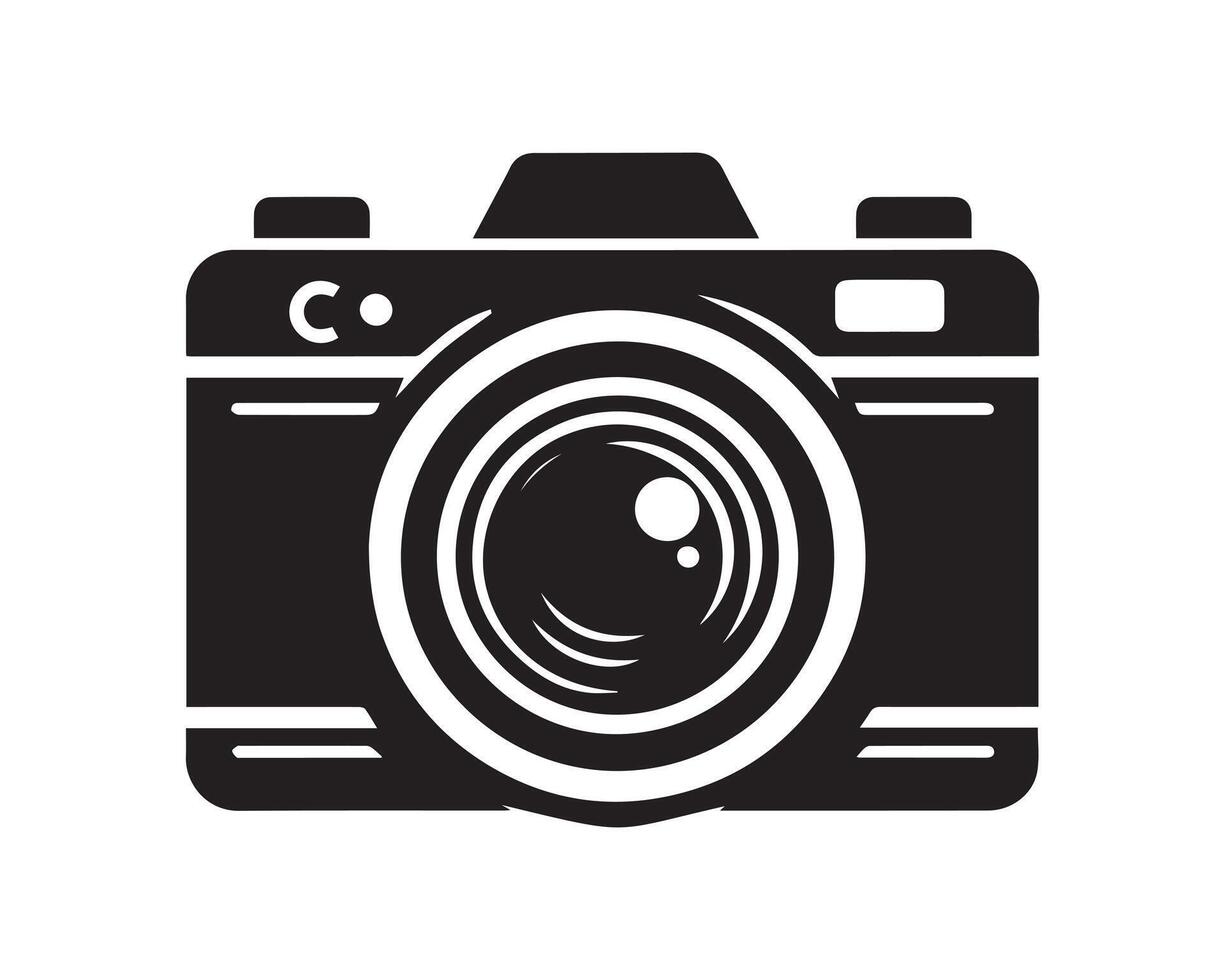 caméra silhouette icône graphique logo conception vecteur