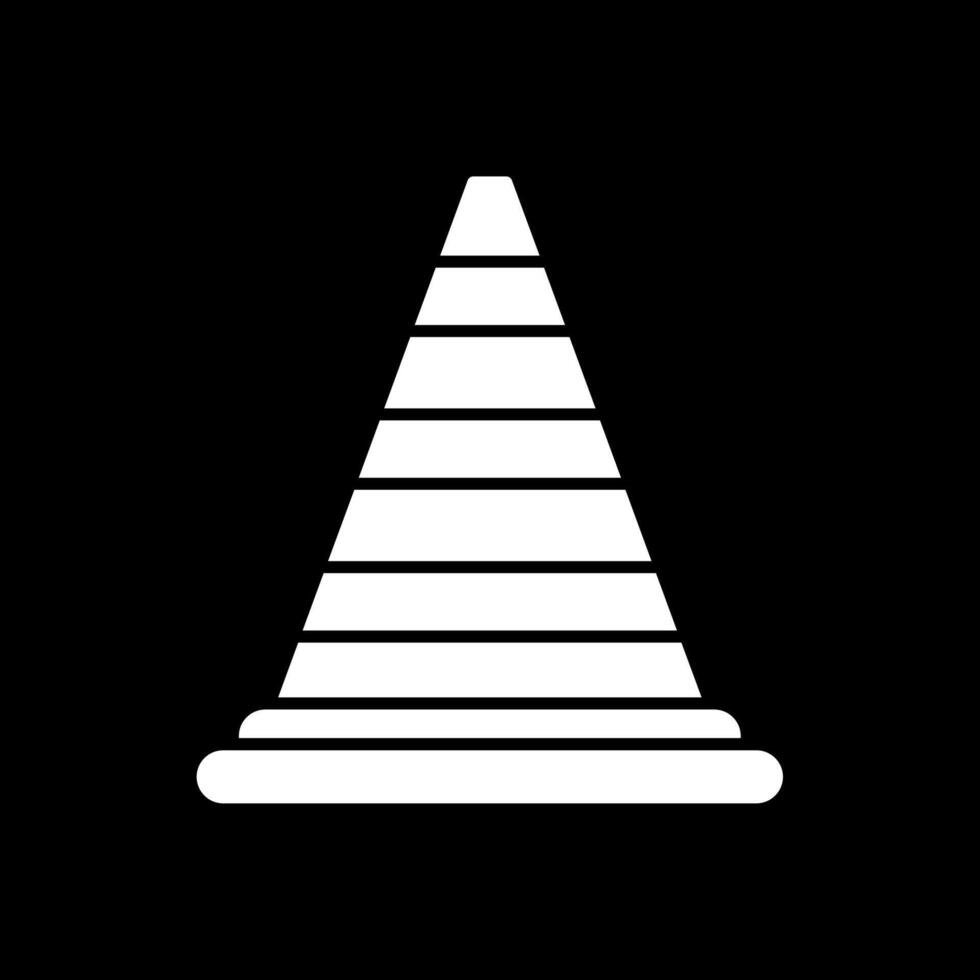 icône inversée de glyphe de cône vecteur