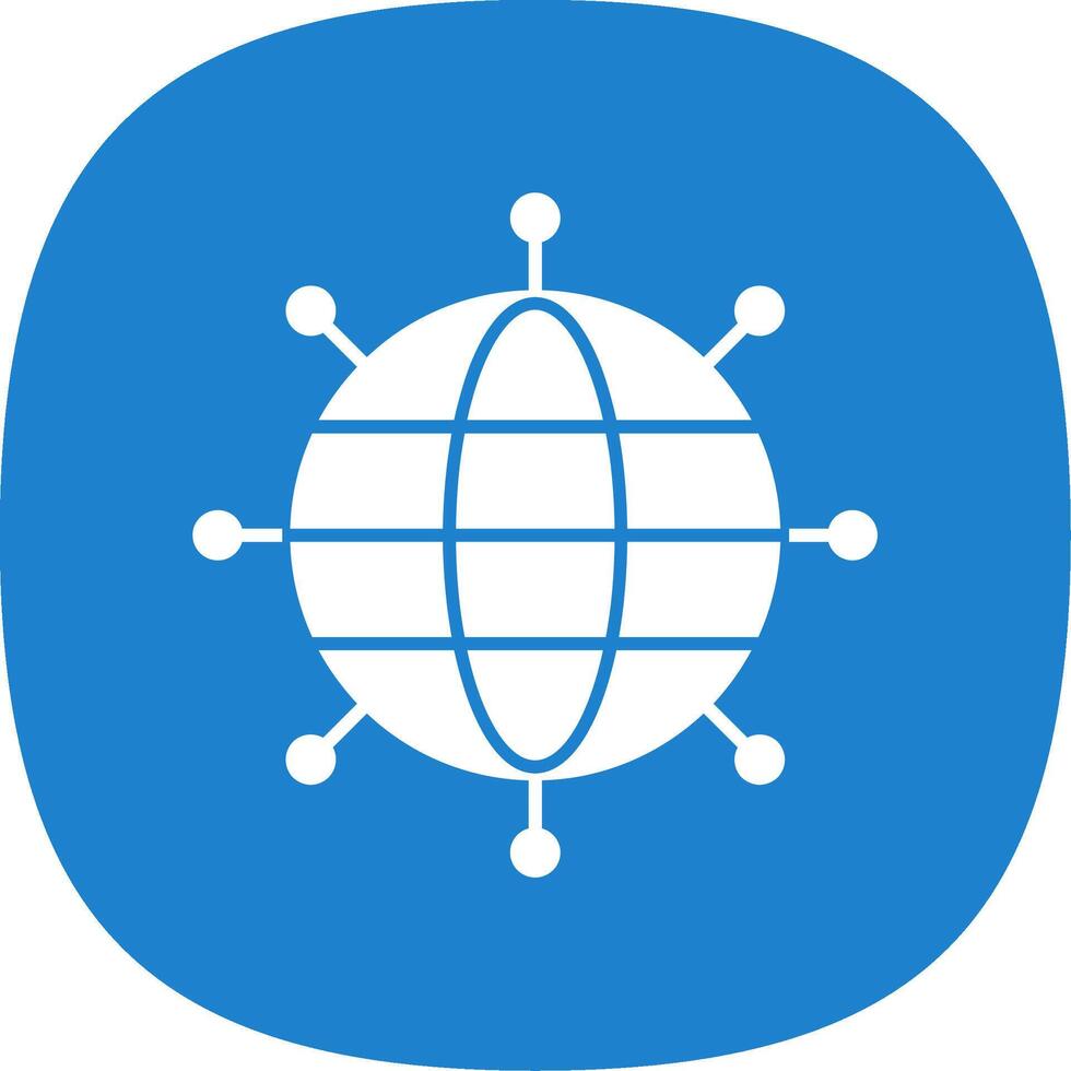 la mise en réseau glyphe courbe icône vecteur