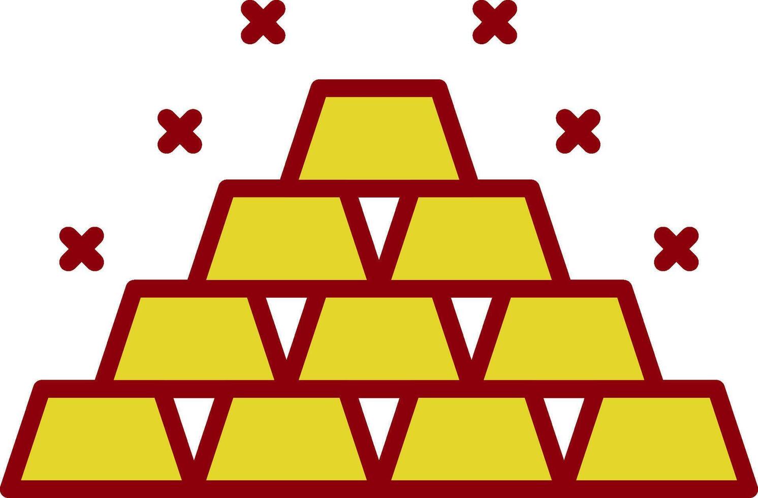 icône de deux couleurs de ligne d'or vecteur