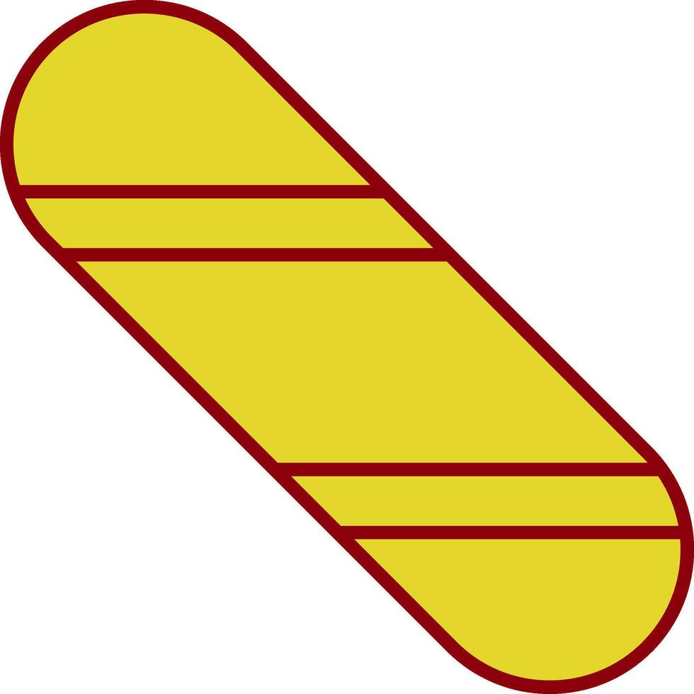 ligne de snowboard icône deux couleurs vecteur