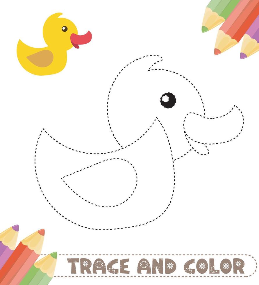 trace et Couleur pour enfants vecteur