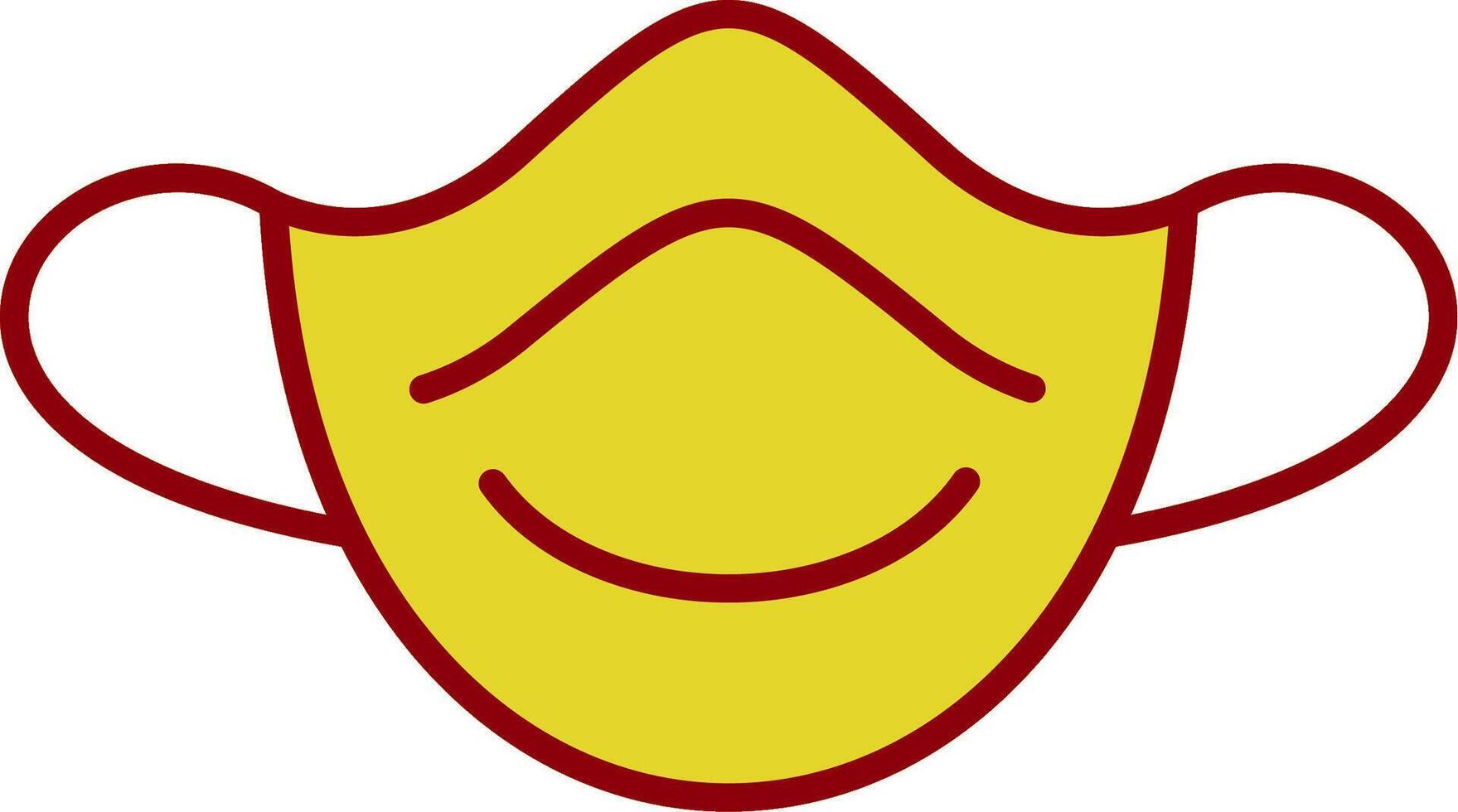icône de deux couleurs de ligne de masque anti-poussière vecteur