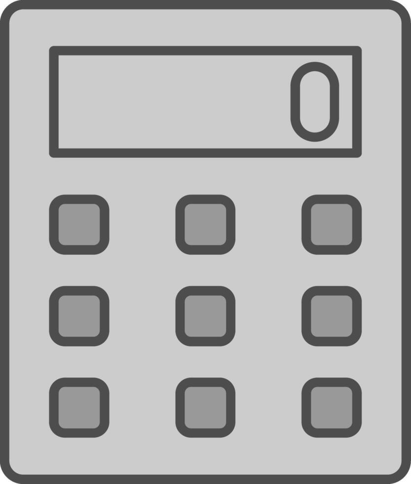 icône de deux couleurs de ligne de calculatrice vecteur