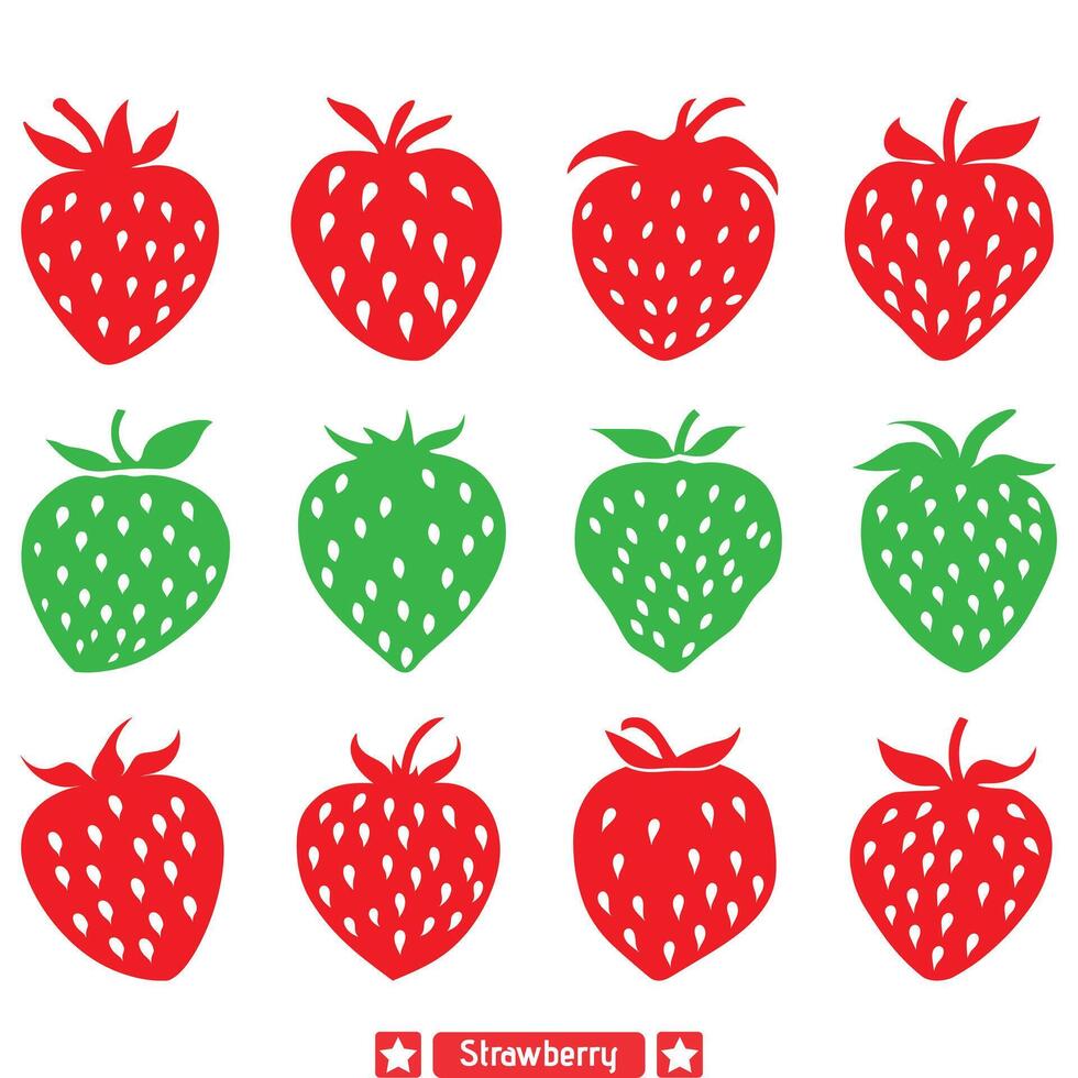 délicieux fraise paquet mûr des fruits dans silhouette vecteur