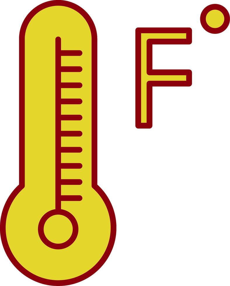 fahrenheit degrés ligne cercle icône vecteur