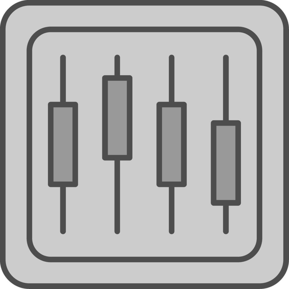 diagramme fillay icône vecteur