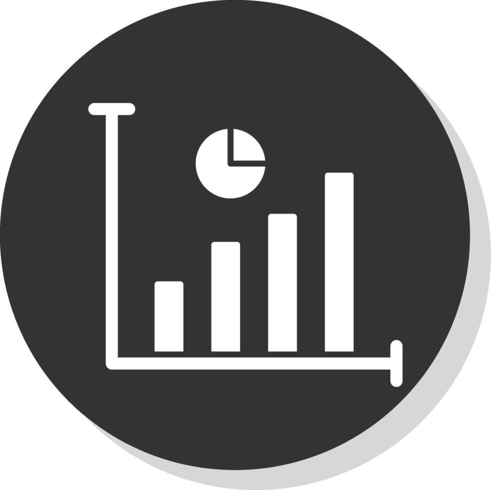 statistiques glyphe gris cercle icône vecteur