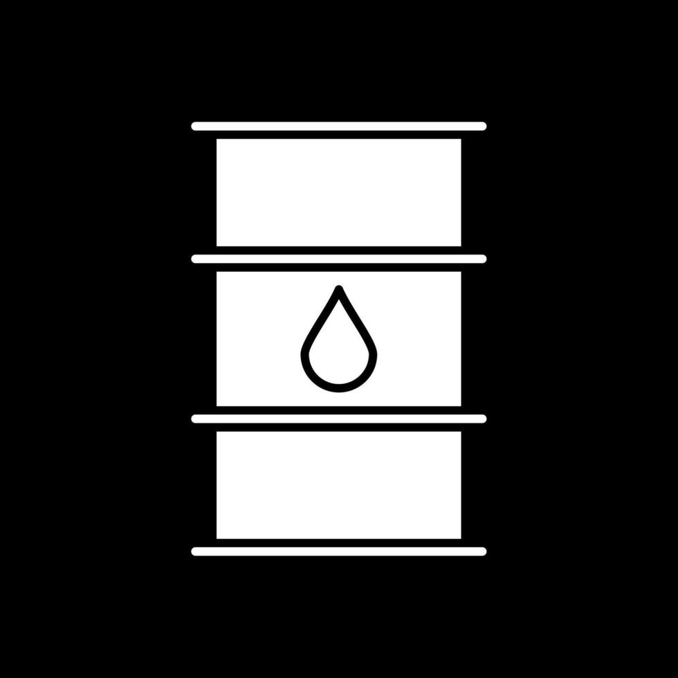icône inversée de glyphe de baril de pétrole vecteur