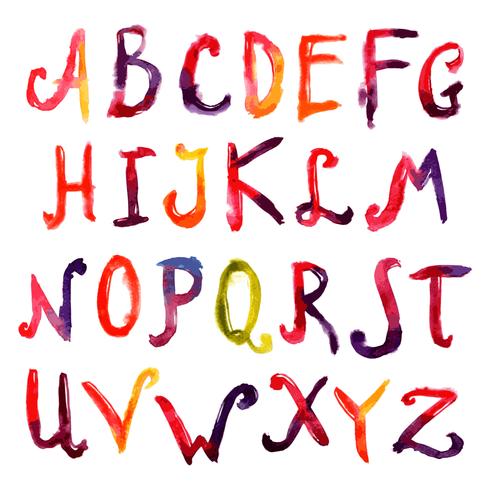 Alphabet dessiné à la main vecteur