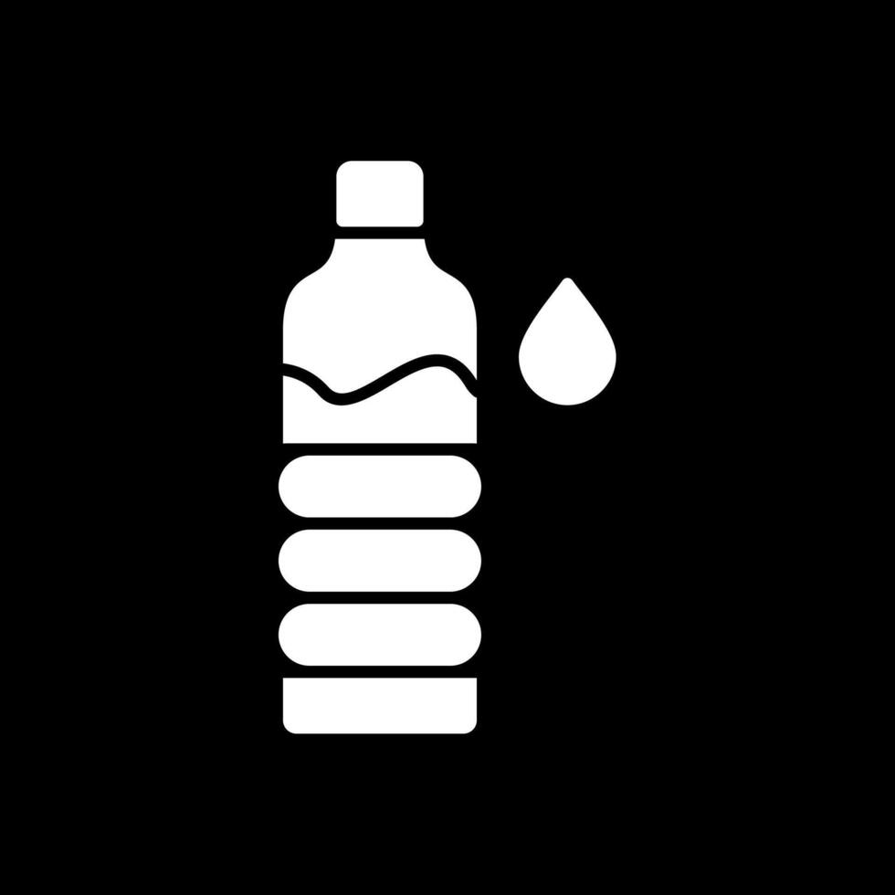 icône inversée de glyphe de bouteille d'eau vecteur